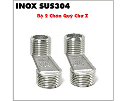 Bộ 2 chân quỳ chữ Z (inox SUS304) Lắp đặt cho củ sen nóng lạnh